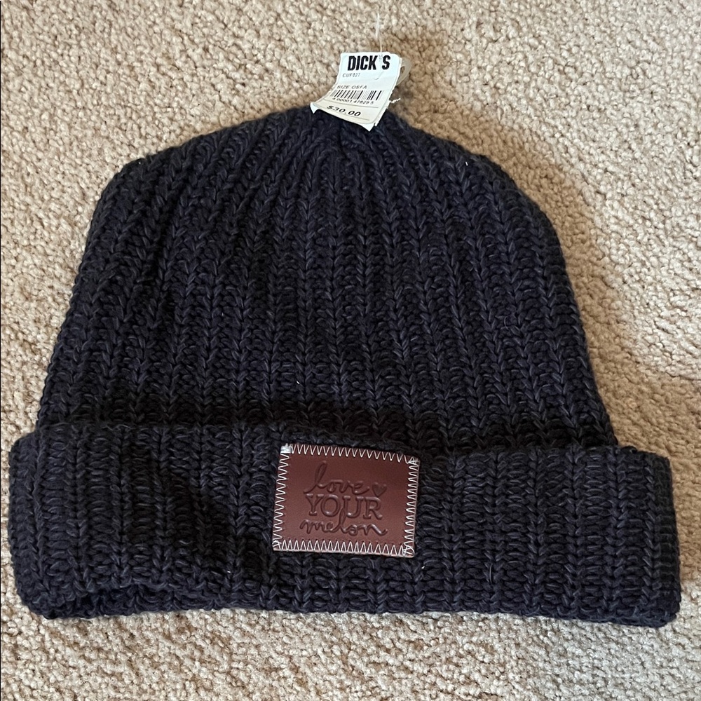 Love Your Melon Dark Knit Beanie